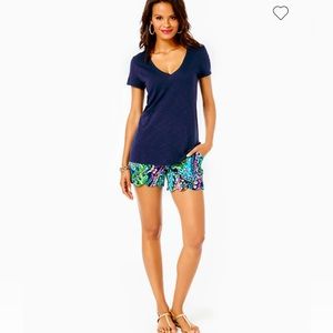 Lilly Pulitzer Etta True Navy V Neck XXL